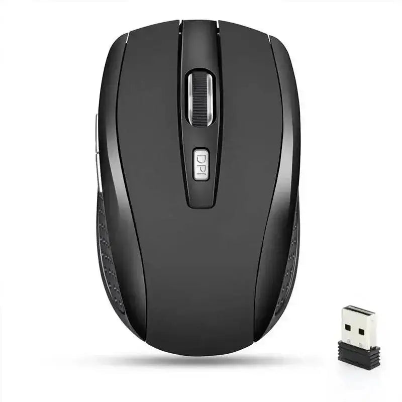 Silent Portable Wireless Mouse - black - Other