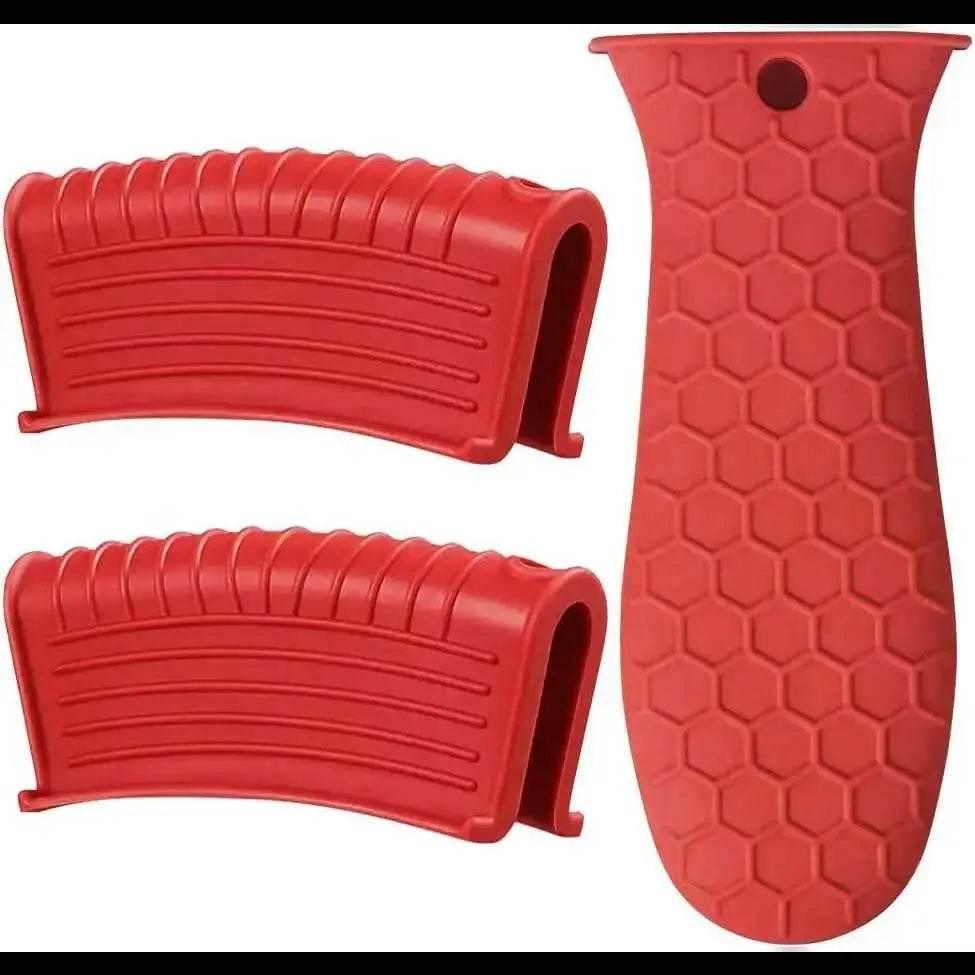 Silicone Insulated Pot Handle Sleeve Set High Temperature Resistant - Estalios