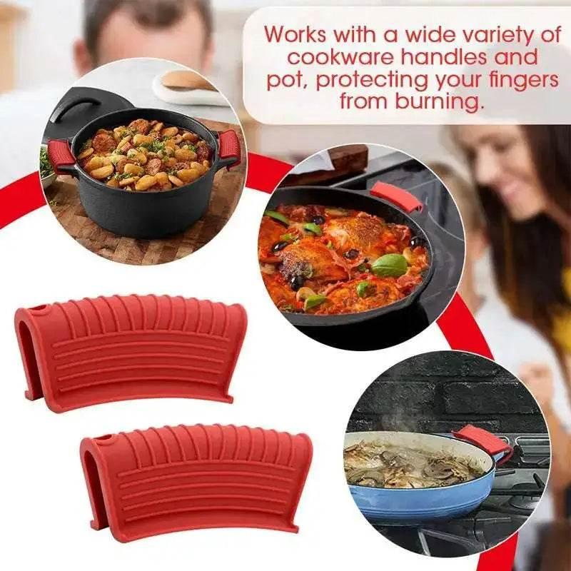 Silicone Insulated Pot Handle Sleeve Set High Temperature Resistant - Estalios