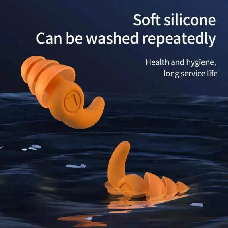 Premium Silicone Waterproof Earplugs with Noise Cancellation for Swimming and Sleeping - Estalios