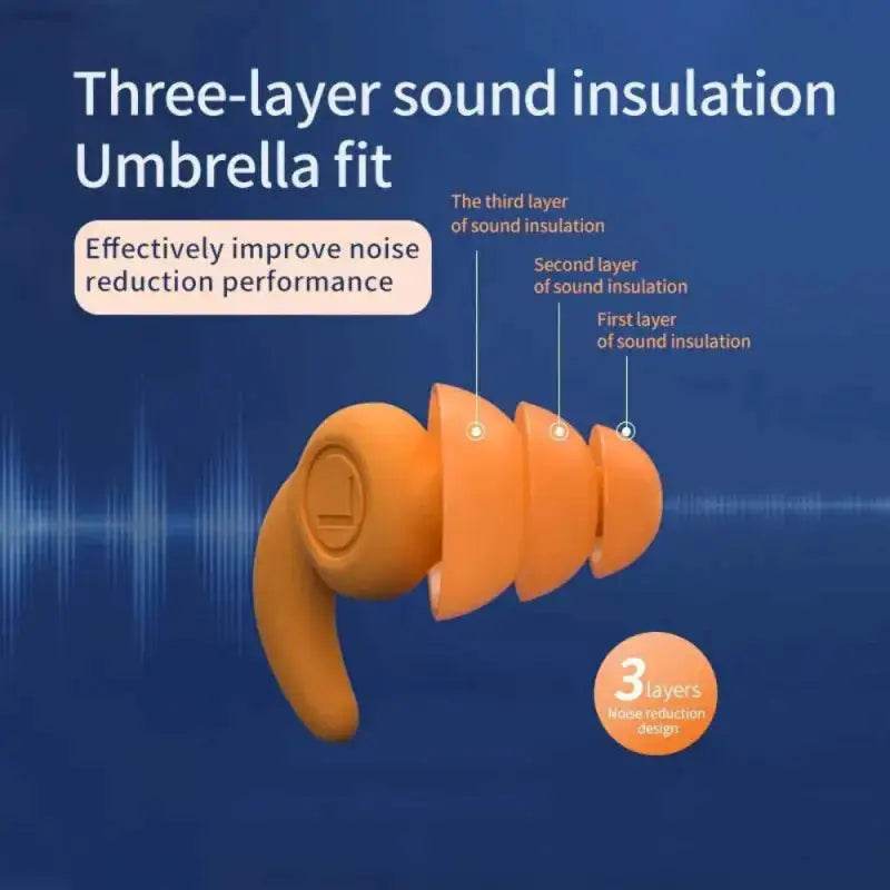 Premium Silicone Waterproof Earplugs with Noise Cancellation for Swimming and Sleeping - Estalios