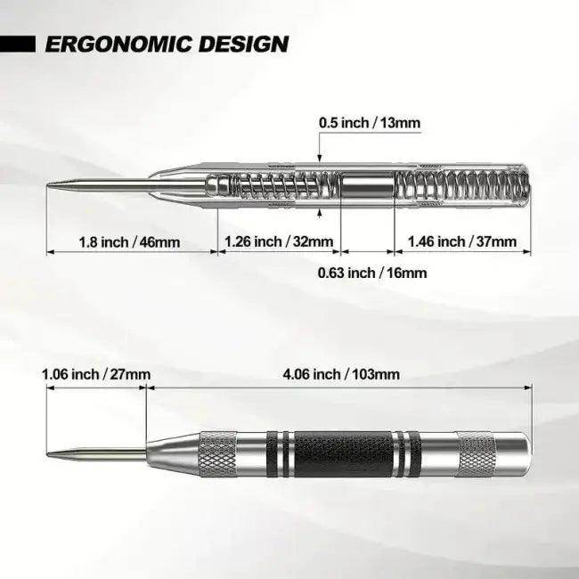 Precision Duo Auto Center Punch Set for Accurate Marking - Estalios