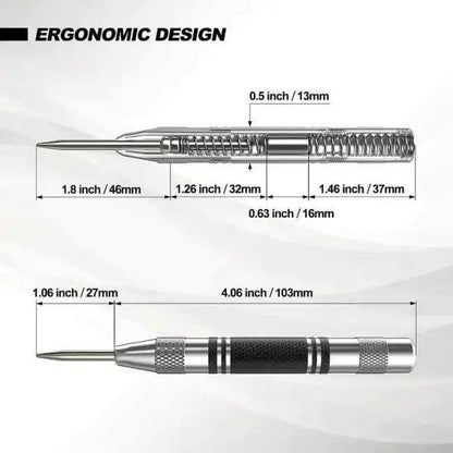 Precision Duo Auto Center Punch Set for Accurate Marking - Estalios
