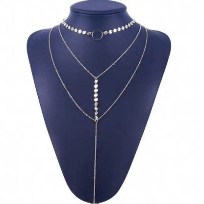 Stunning Silver and Gold Layered Necklace for Bold Style - Estalios