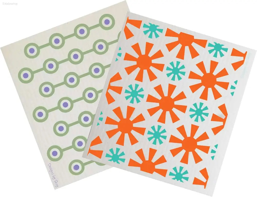 Two patterned sheets.