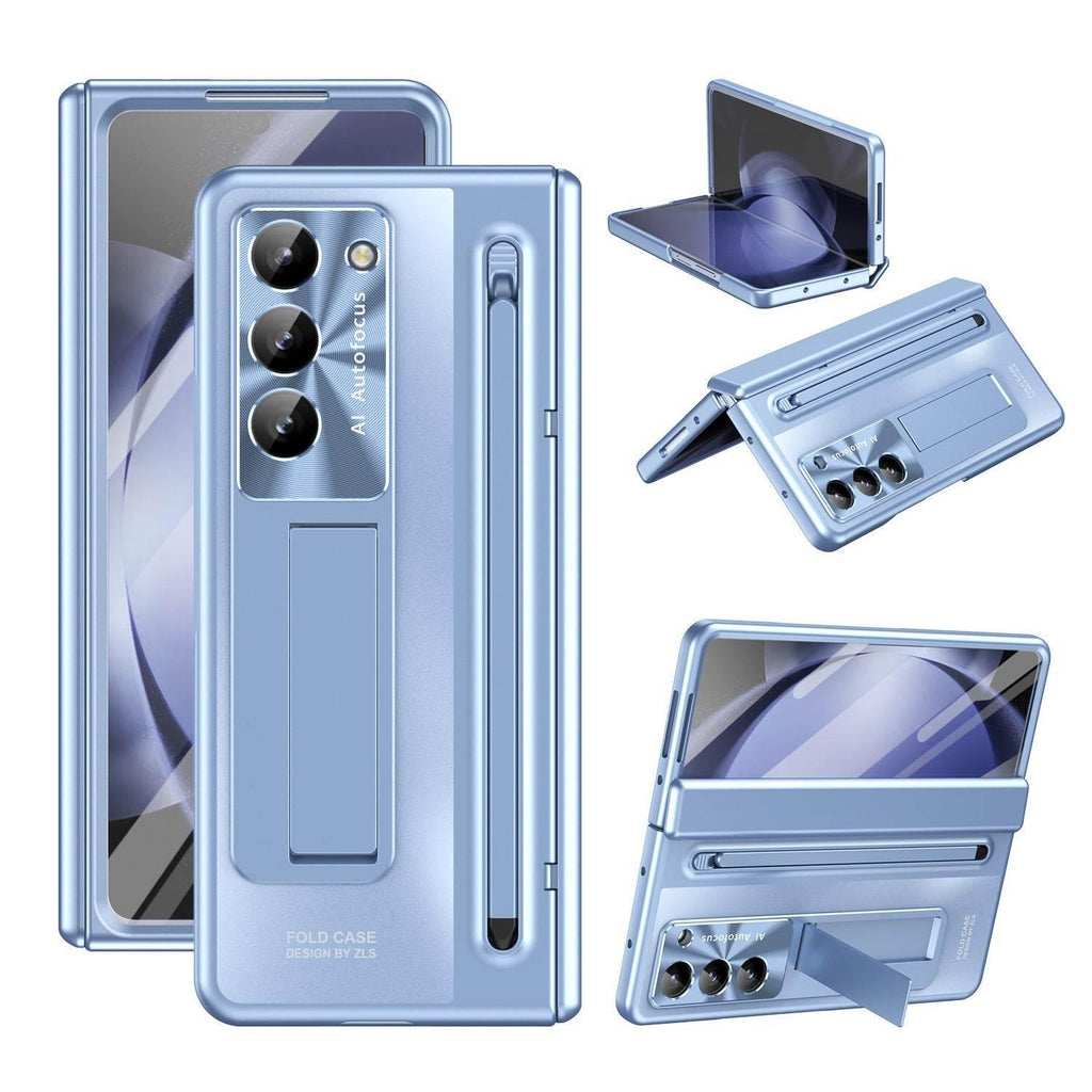 Sleek Blue Power Case: Stand, Stylus & Smudge Shield - Estalios