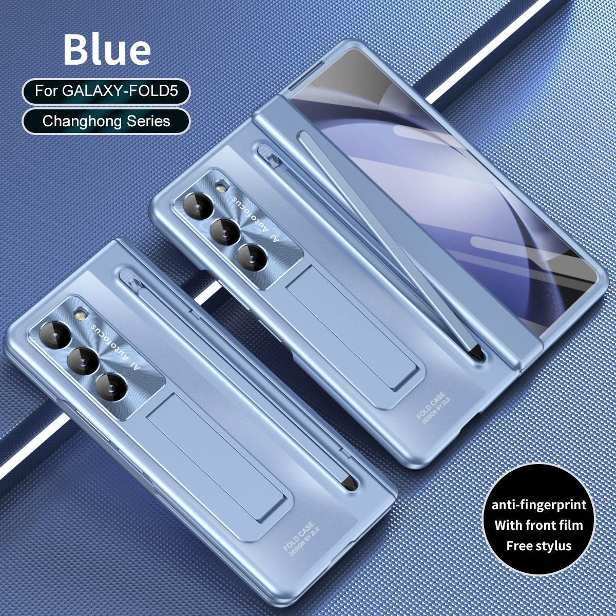 Sleek Blue Power Case: Stand, Stylus & Smudge Shield - Estalios