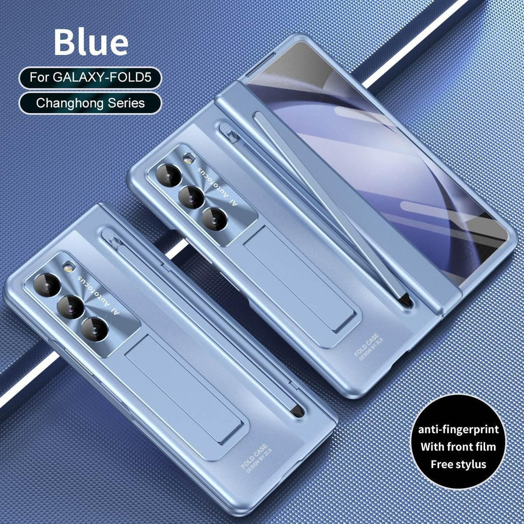 Sleek Blue Power Case: Stand, Stylus & Smudge Shield - Estalios