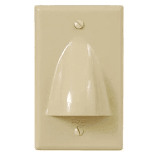 Durable Faceplate 1-Gang Bulk Nose Ivory for Low Voltage Cables - Estalios
