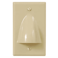 Durable Faceplate 1-Gang Bulk Nose Ivory for Low Voltage Cables - Estalios