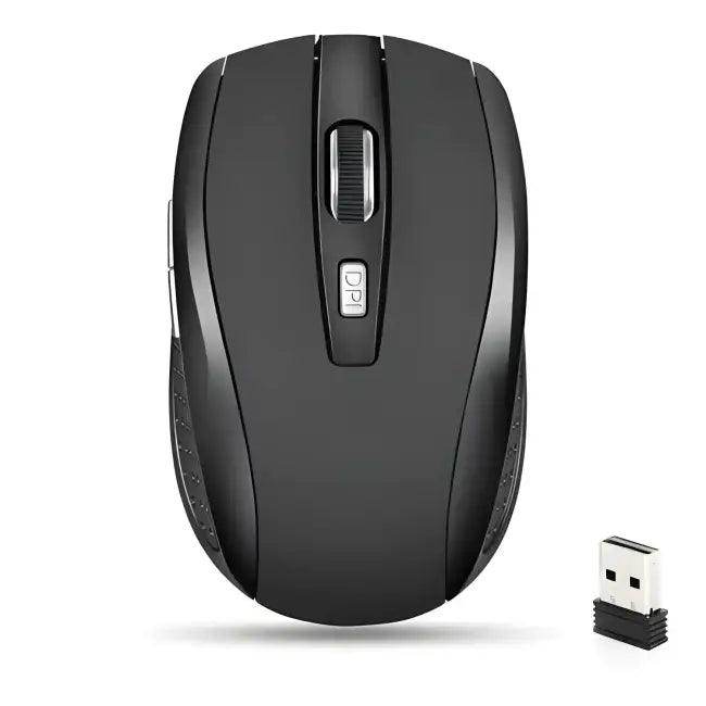 Slick Black Wireless Mouse for Effortless Control and Precision - Estalios