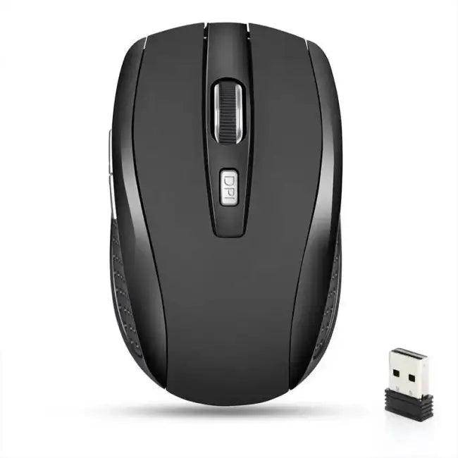 Slick Black Wireless Mouse for Effortless Control and Precision - Estalios