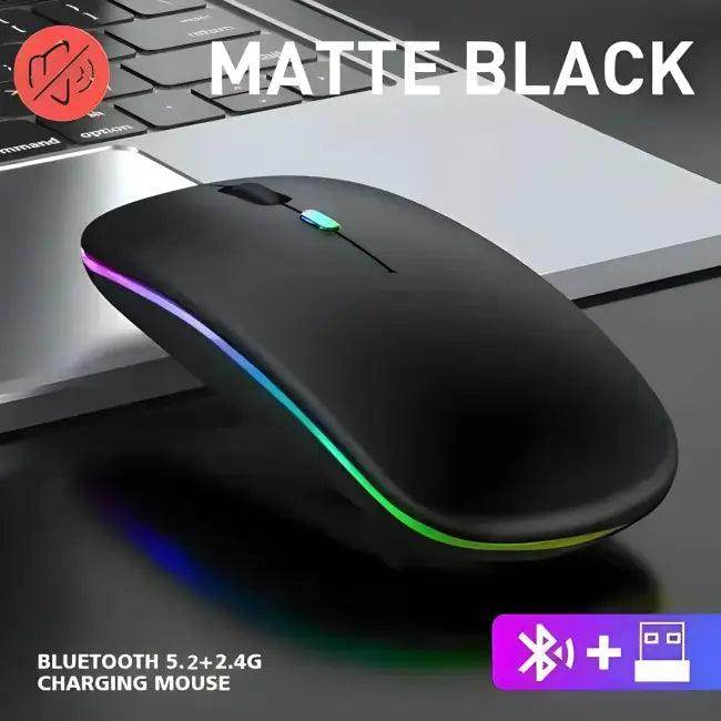 Sleek Matte RGB Wireless Mouse for Stylish Productivity - Estalios