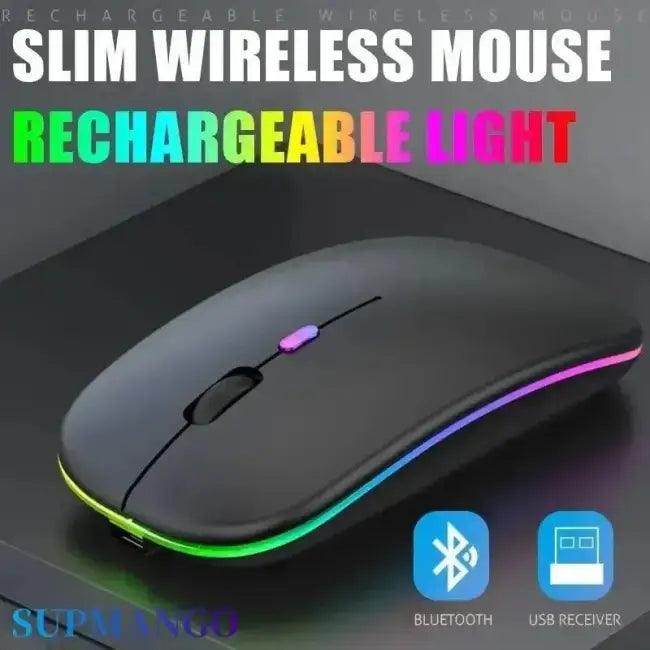 Sleek Matte RGB Wireless Mouse for Stylish Productivity - Estalios
