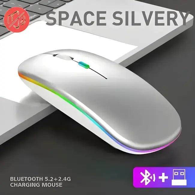 Sleek Matte RGB Wireless Mouse for Stylish Productivity - Estalios