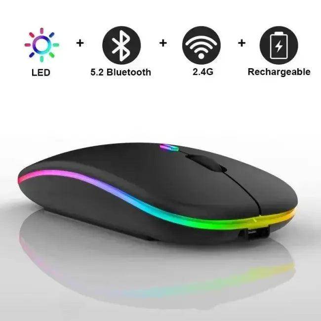 Sleek Matte RGB Wireless Mouse for Stylish Productivity - Estalios