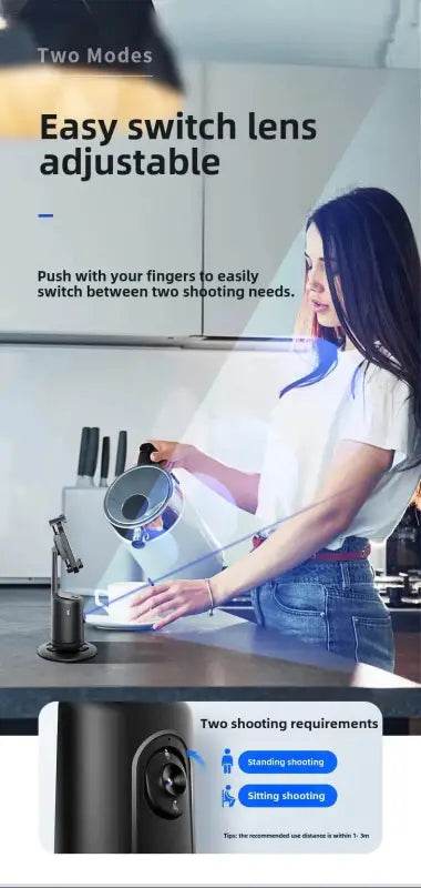 Smart AI Face Recognition 360° Mobile Phone Camera Mount - Estalios