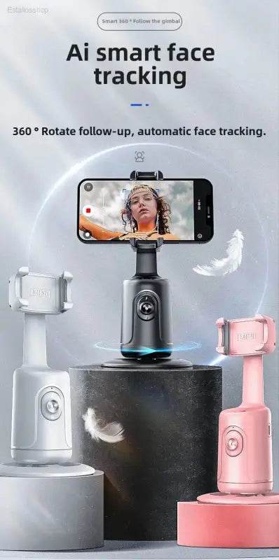Smart AI Face Recognition 360° Mobile Phone Camera Mount - Estalios