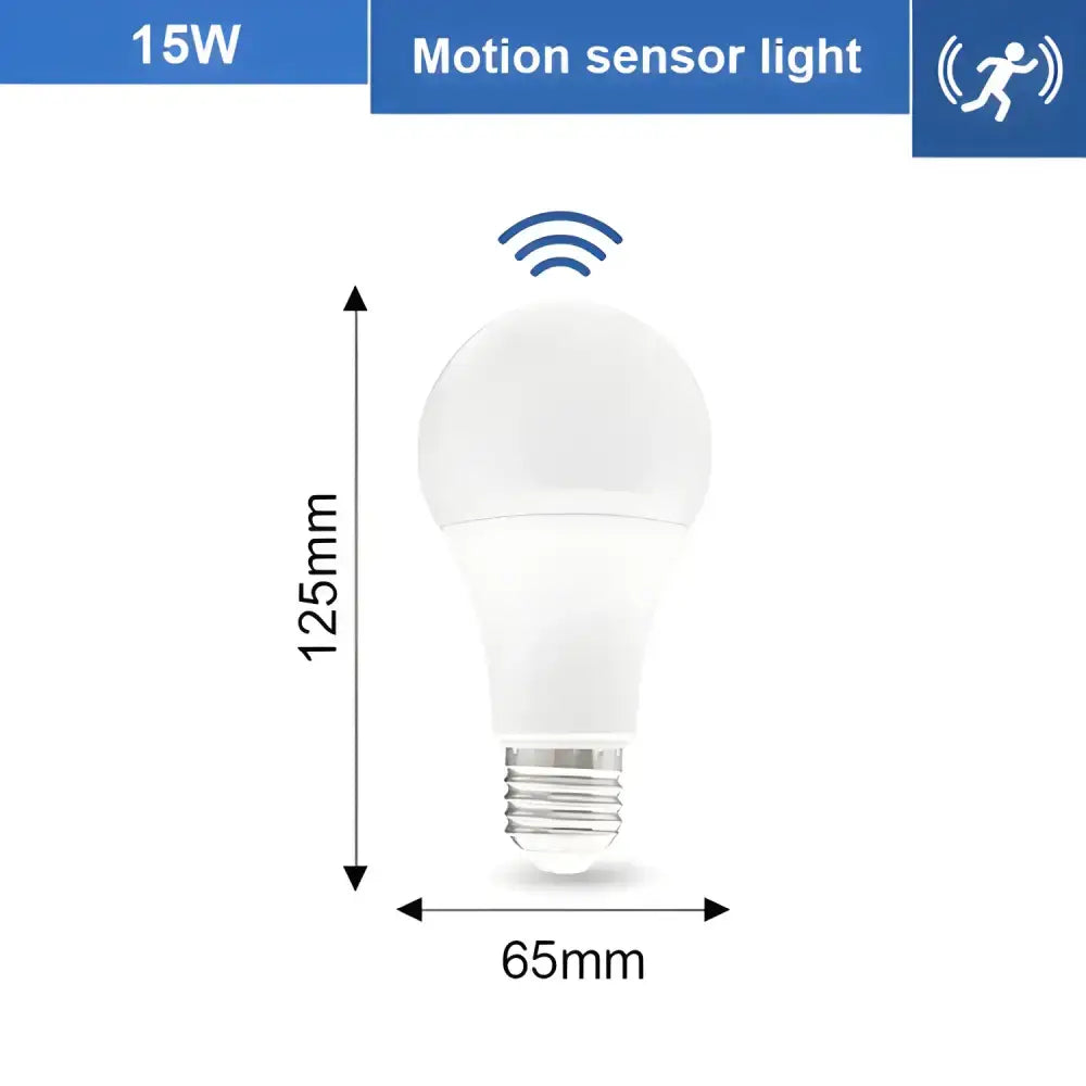 Smart E27 12W Dusk to Dawn Sensor Light featuring warm white and cold white options