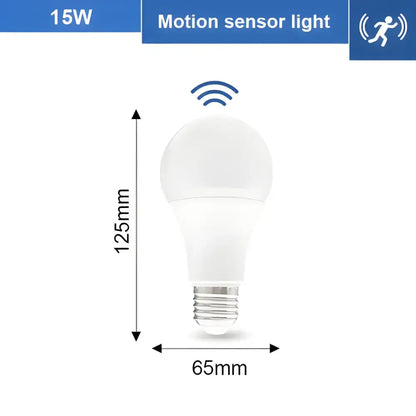 Smart E27 12W Dusk to Dawn Sensor Light featuring warm white and cold white options