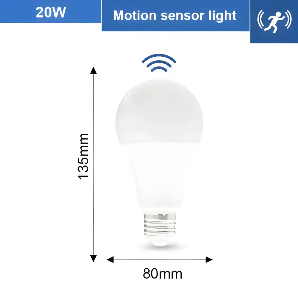 Smart E27 12W Dusk to Dawn Sensor Light bulb in warm white for smart home lighting