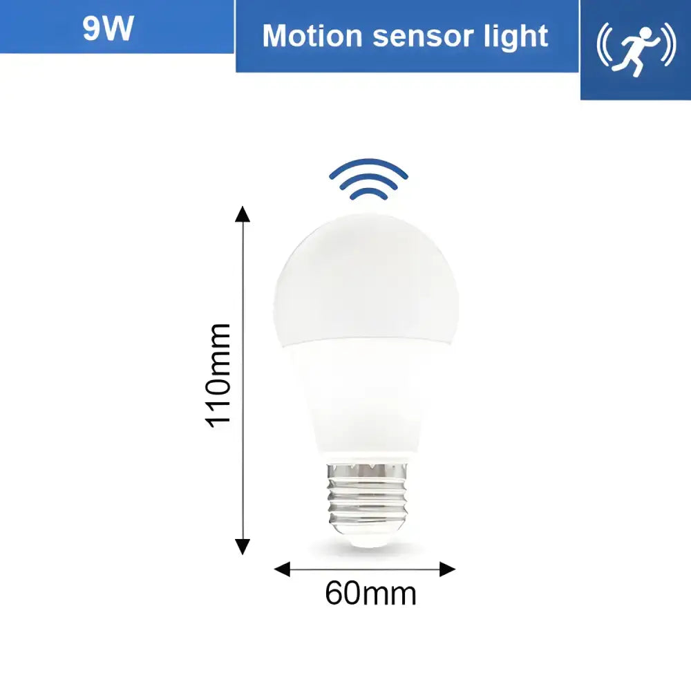 Smart E27 12W Dusk to Dawn Sensor Light bulb in warm white and cold white options