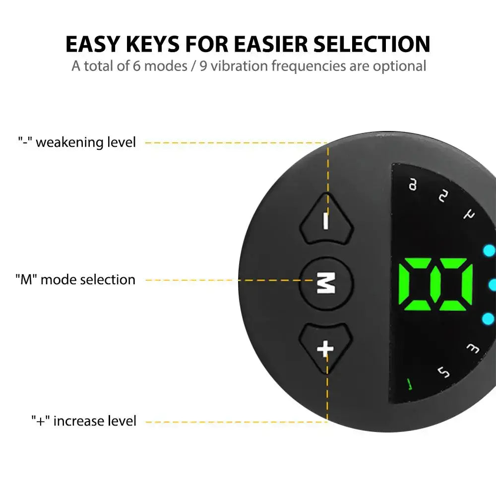 Control panel of Smart EMS Fitness Vibration Belt for abdominal trainer muscle recovery