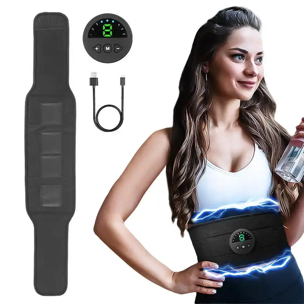 Smart EMS Fitness Vibration Belt for effective abdominal trainer muscle workouts