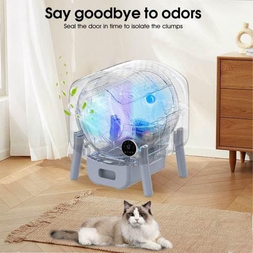 Smart Illuminated Cat Hub for Active Play and Cleanliness - Estalios