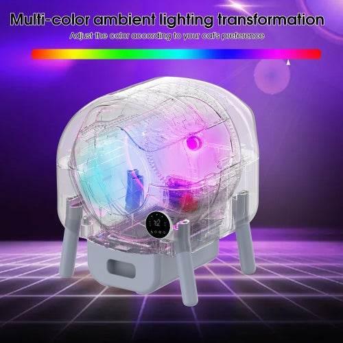Smart Illuminated Cat Hub for Active Play and Cleanliness - Estalios
