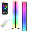 RGB Corner Floor Lamp with App & Remote Control - Dimmable Mood Lighting for Living and Gaming Rooms