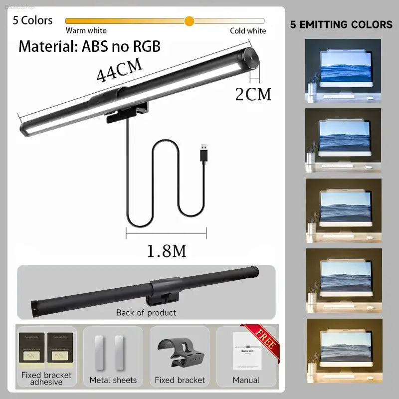 Monitor Light Bar RGB LED Liaht Bar Monitor Lighting Work Game Learning Reading Dimming Table Light Strip RGB Notebook Lighting