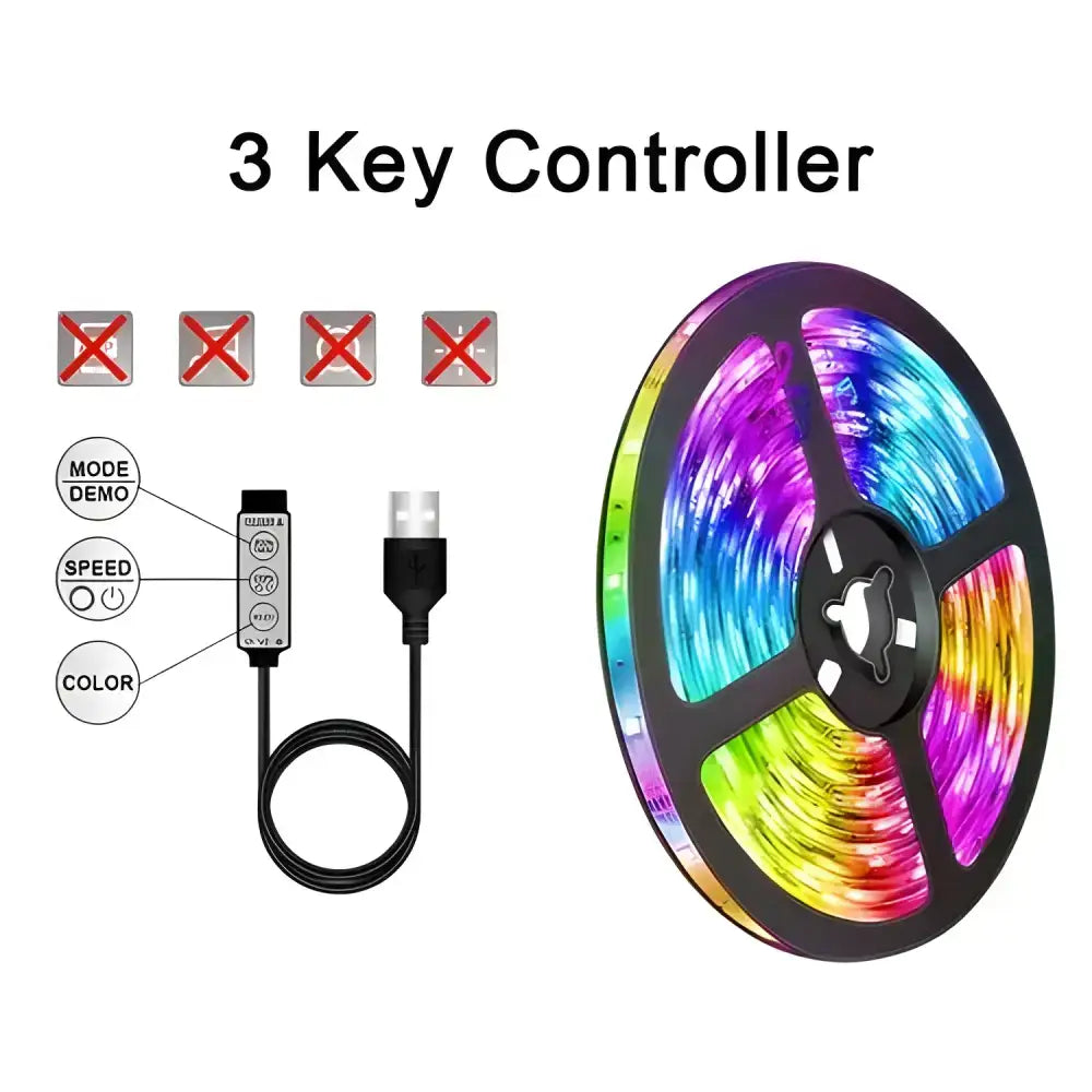 RGB LED strip light with Wifi controller sold for vibrant home lighting control