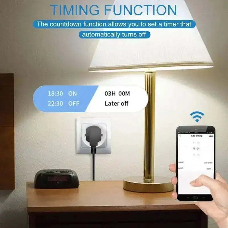 Smart Socket Outlet with App & Voice Control and timer function for energy saving