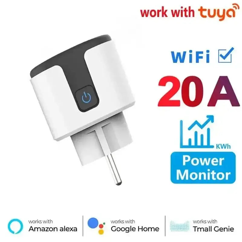 Smart Socket WiFi Power Monitoring Timer EU Plug for effortless energy control