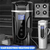 Smart Vacuum Electric Car Mug - Portable Stainless Steel Bottle with LCD Temperature Display for Coffee & Tea Heating - Estalios
