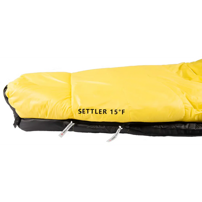 Cozy Yellow and Black Sleeping Bag, perfect for camping and adventures, variant total available