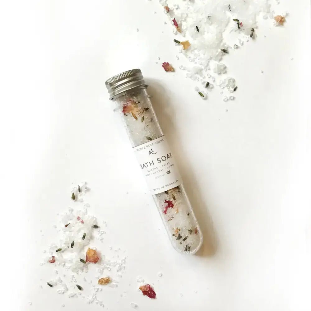 Soak Shooter Soothe Bath Bliss in a test tube, perfect for a relaxing bath soak