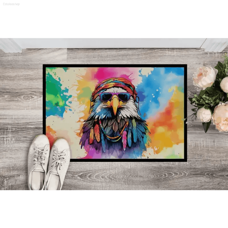 Soar Home with this Awesome Animal Eagle Doormat! Welcome Guests with a Vibrant Statement Piece! this Colorful Eagle Doormat Adds Personality and Protects - Estalios