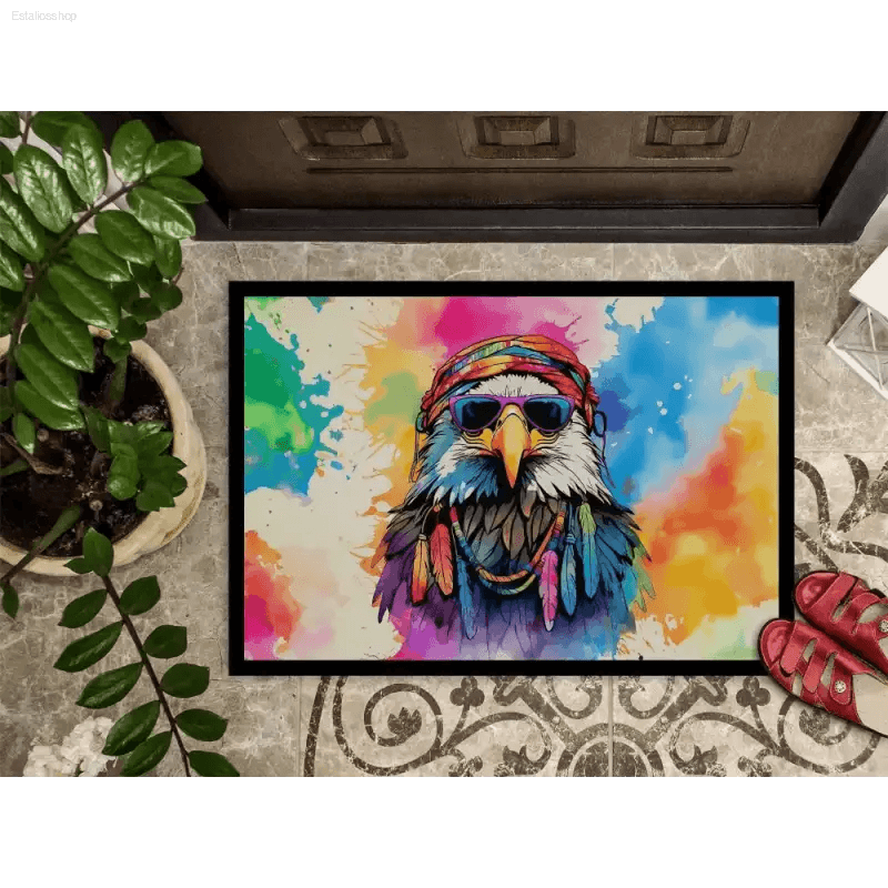 Soar Home with this Awesome Animal Eagle Doormat! Welcome Guests with a Vibrant Statement Piece! this Colorful Eagle Doormat Adds Personality and Protects - Estalios