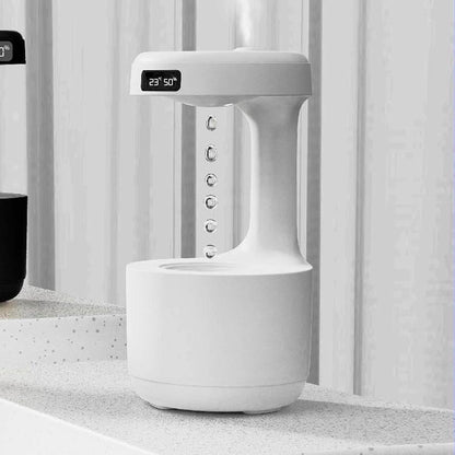 Soar with Style White Anti Gravity Humidifier and Clock - Estalios