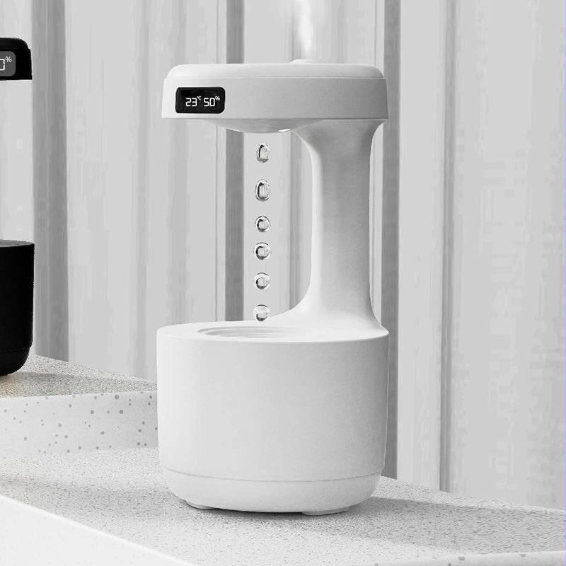 Soar with Style White Anti Gravity Humidifier and Clock - Estalios