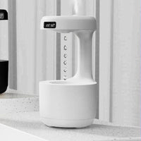 Soar with Style White Anti Gravity Humidifier and Clock - Estalios