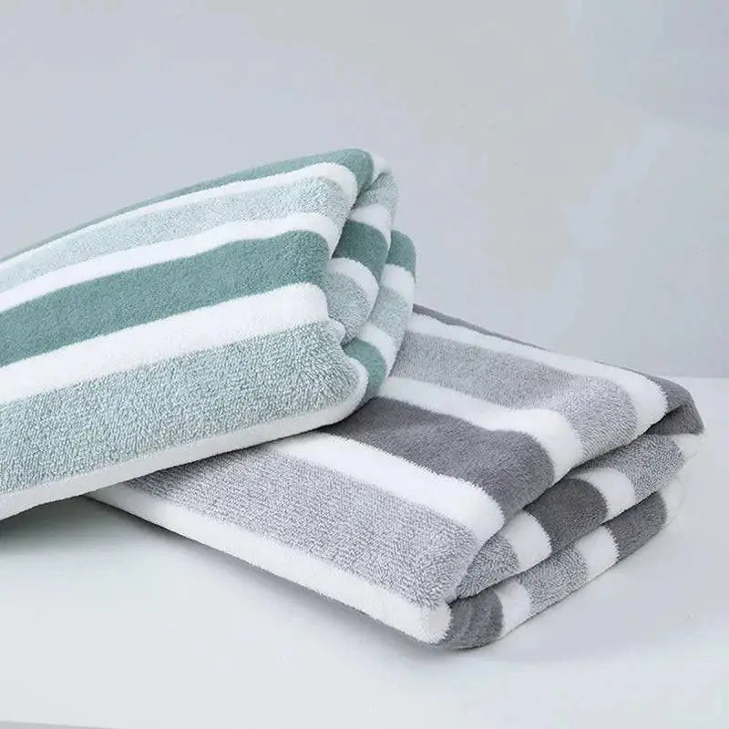 Soft & Absorbent Striped Bath Towels featuring thickened, absorbent bath towels