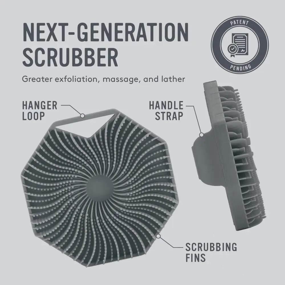 Soft Silicone Body Scrubber With Ergonomic Handle - Estalios