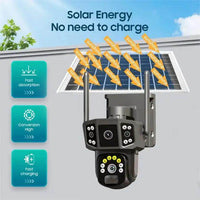 Solar-Powered Three-Lens Cam with Night Vision Tracking - Estalios