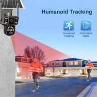 Solar-Powered Three-Lens Cam with Night Vision Tracking - Estalios