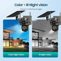 Solar-Powered Three-Lens Cam with Night Vision Tracking - Estalios
