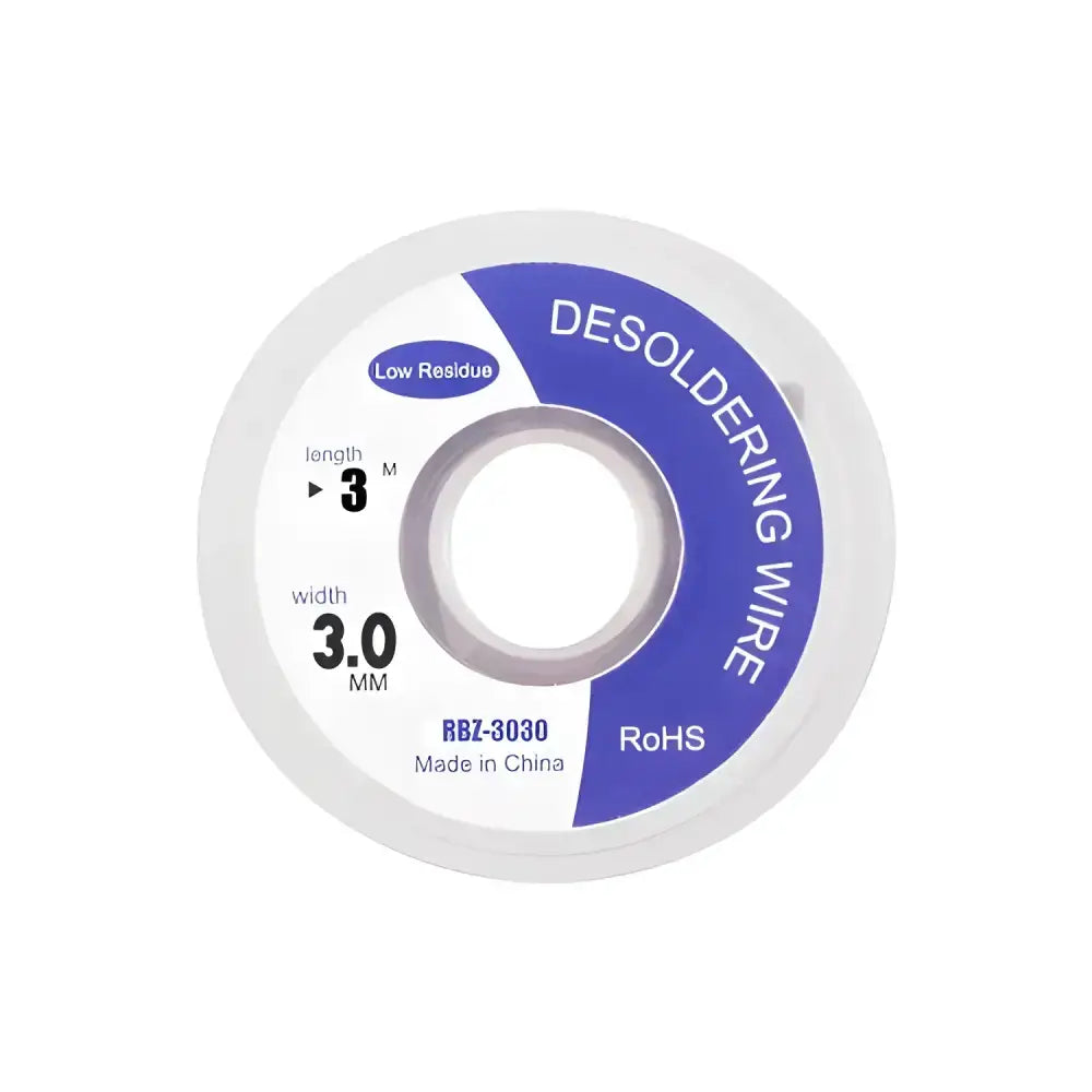 Desoldering wire spool for easy solder wire desoldering and effective wire desoldering braid use