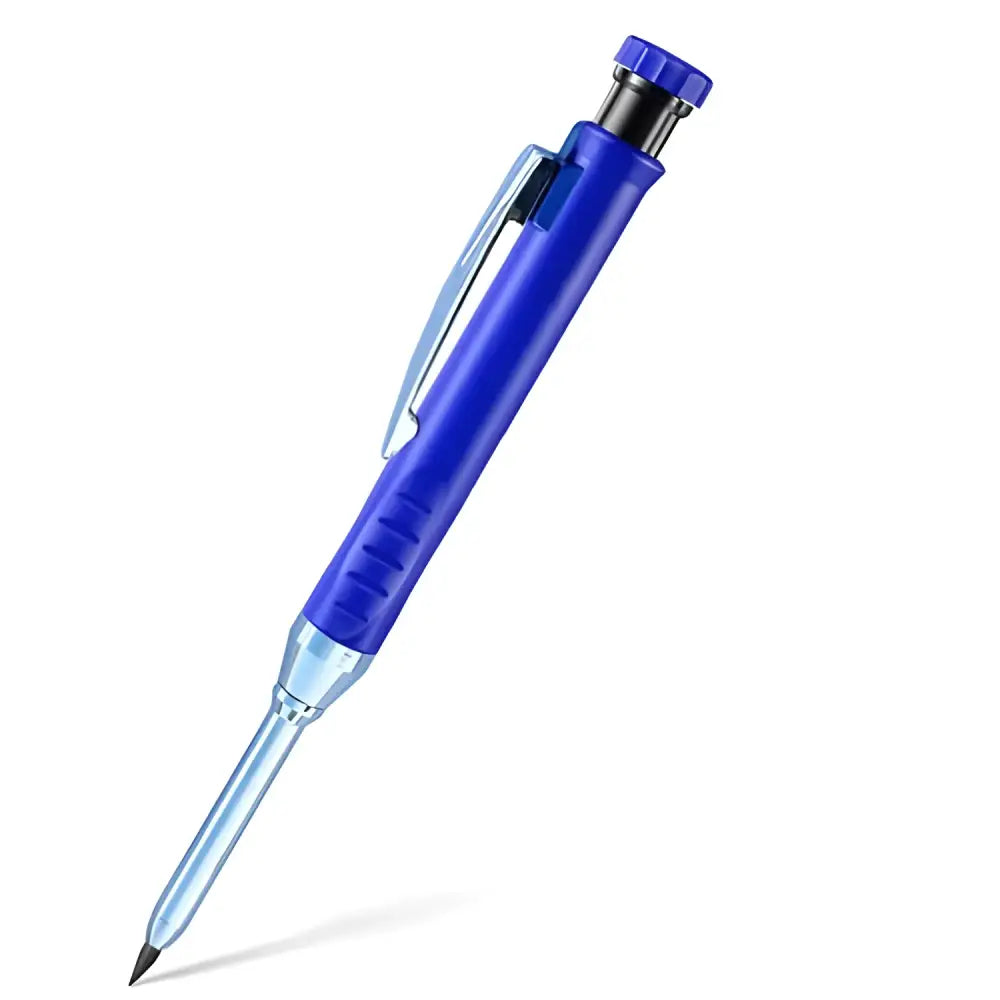 Blue mechanical pencil with pocket clip for the Solid Carpenter Mechanical Pencil Powerhouse